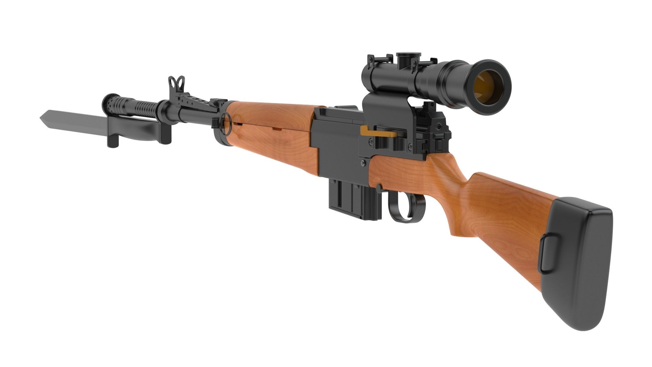 MAS-49 rifle 3D model_1