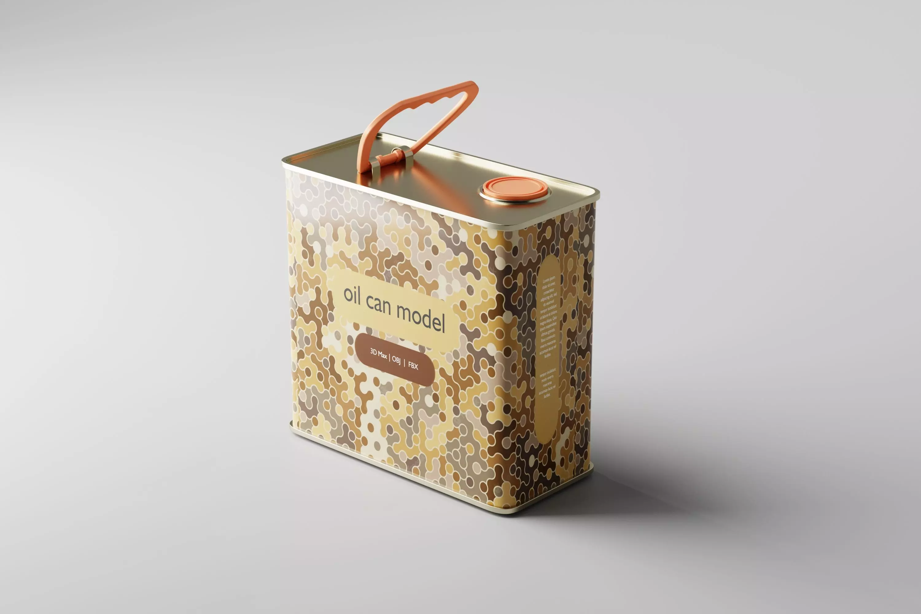 Aluminum Cooking Oil Can 3D model