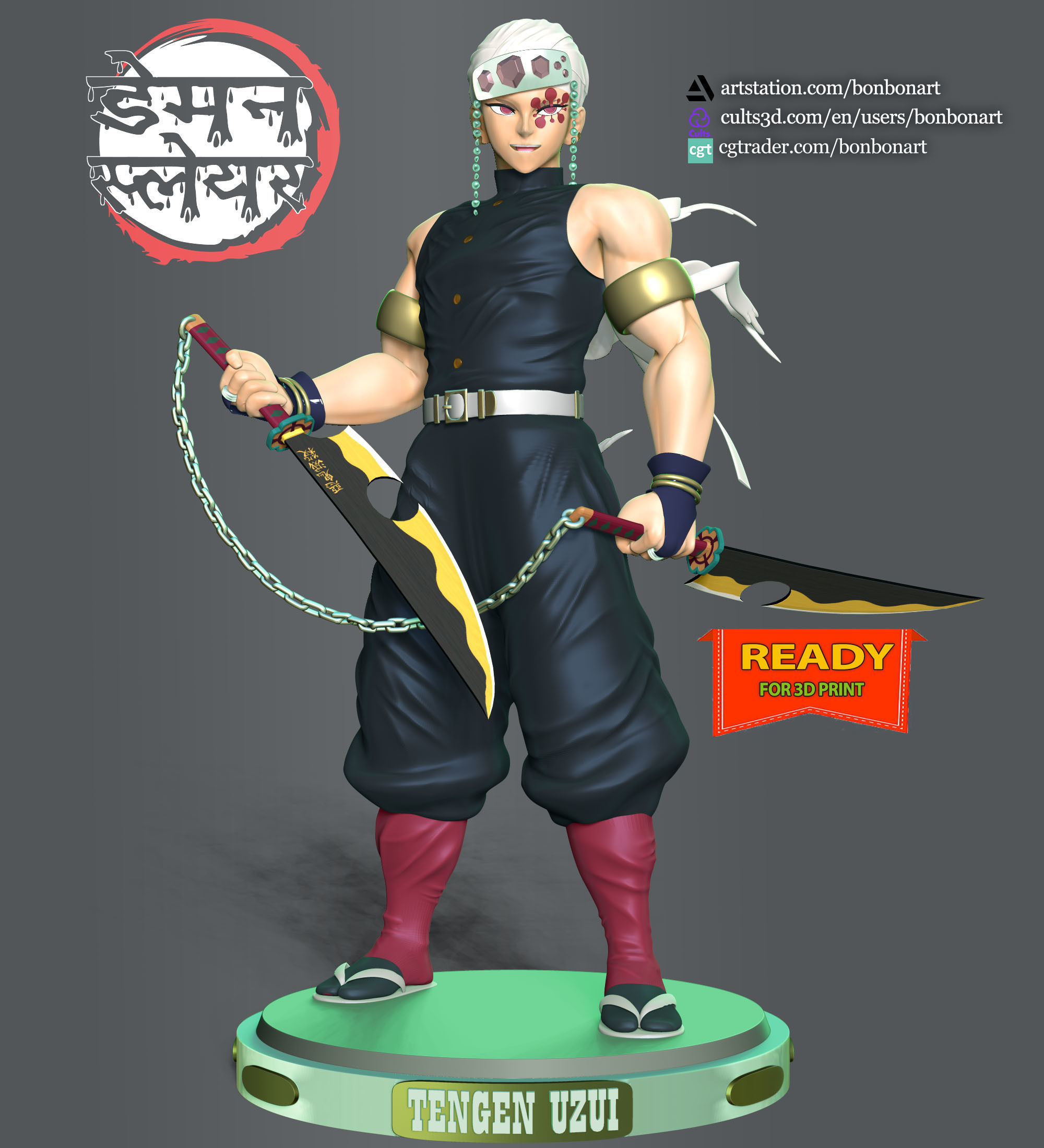 Tengen Uzui - Demon Slayer 3D print model_1