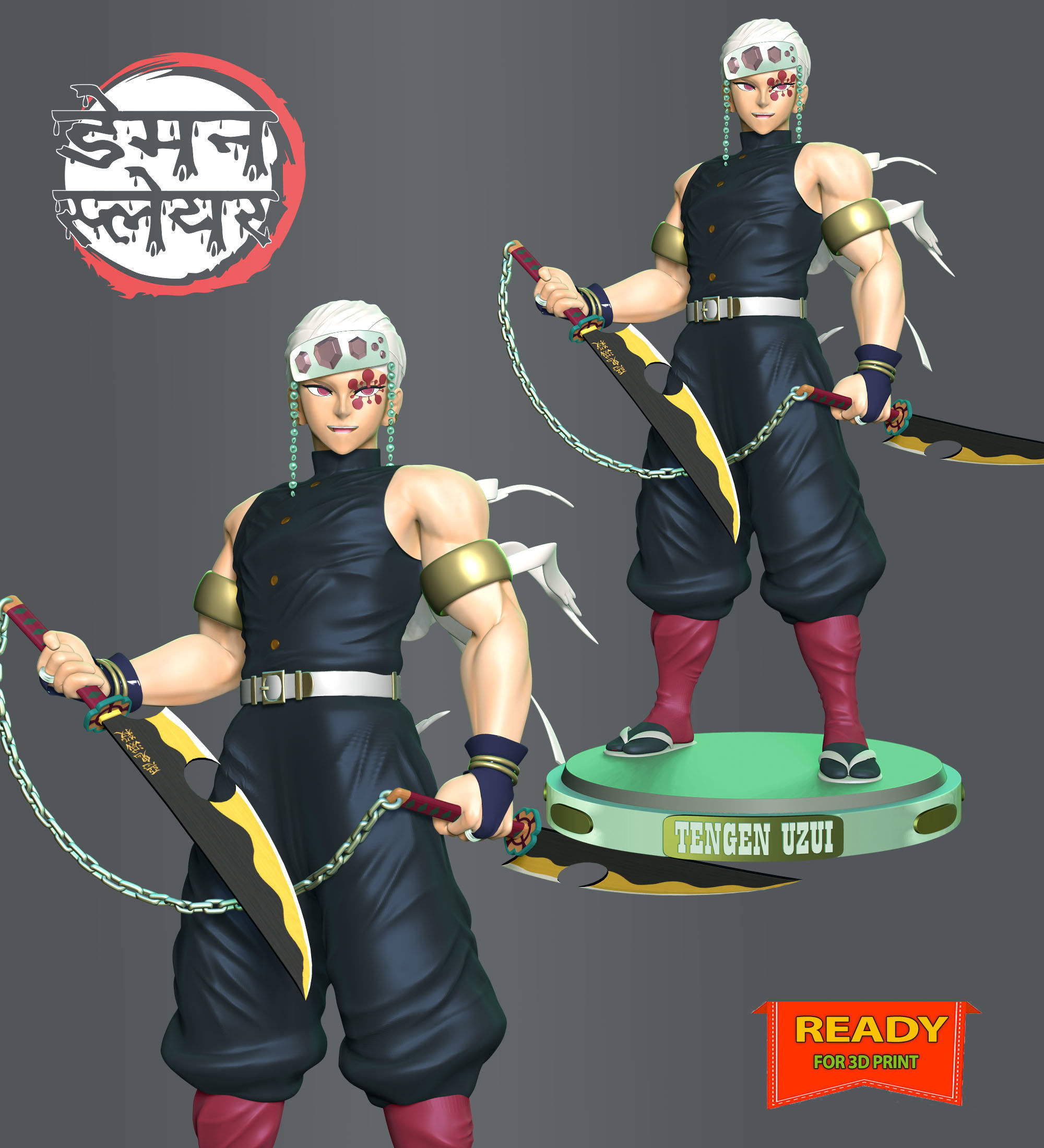 Tengen Uzui - Demon Slayer 3D print model_3
