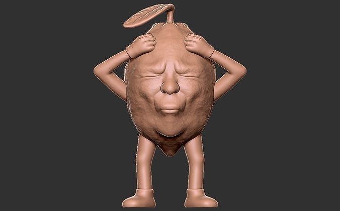 Caricature of lemon realizing how sour it is 3D print model