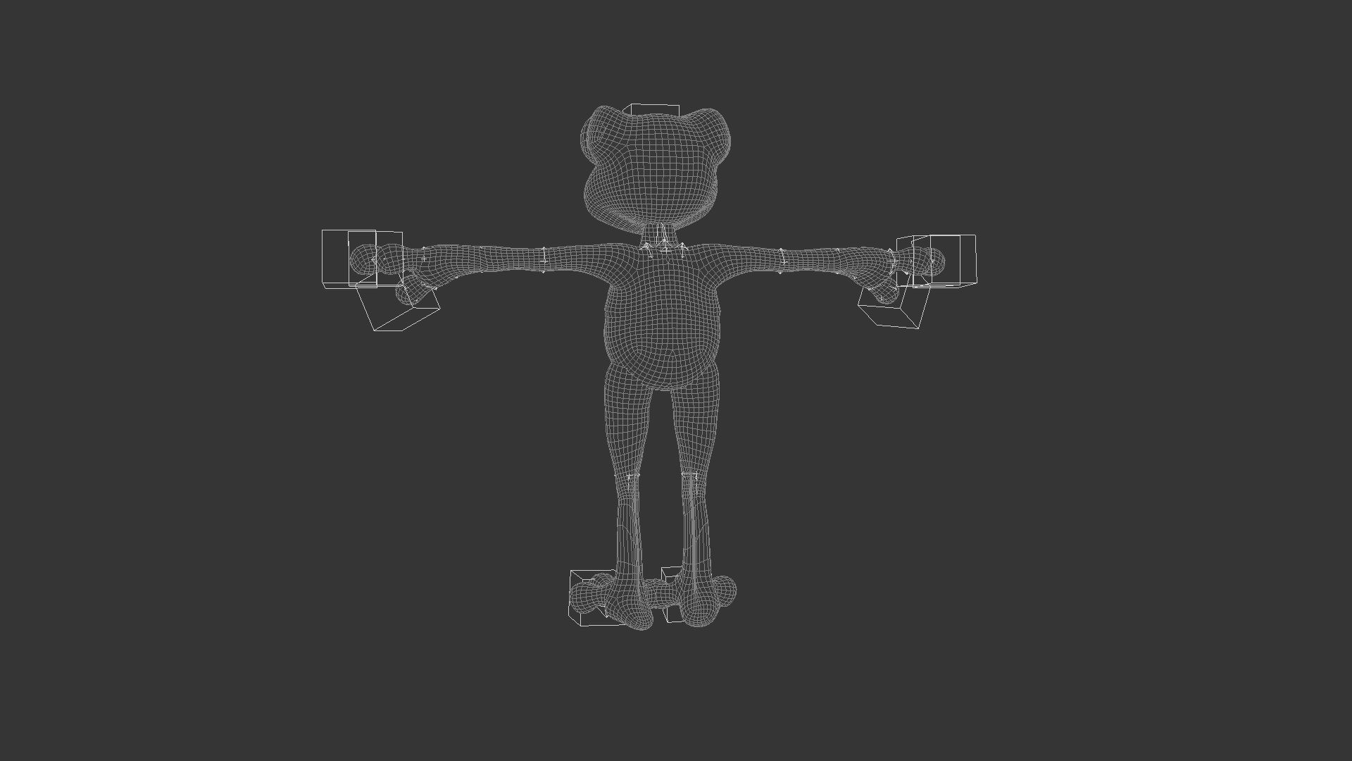 Frog Toon Low-poly 3D model_6