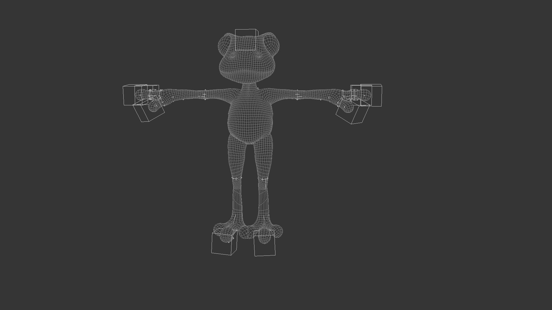 Frog Toon Low-poly 3D model_5