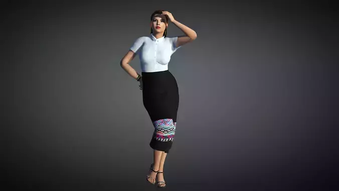 student suit khawb ncaw nplog 3D model