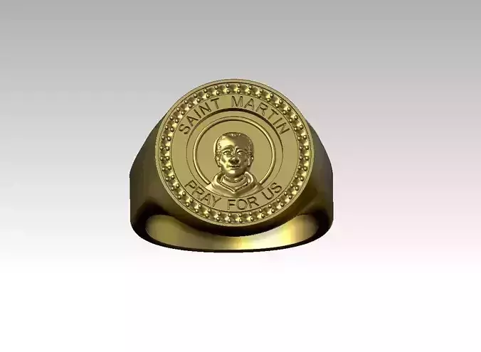 Saint Martin Diamond Signet Ring