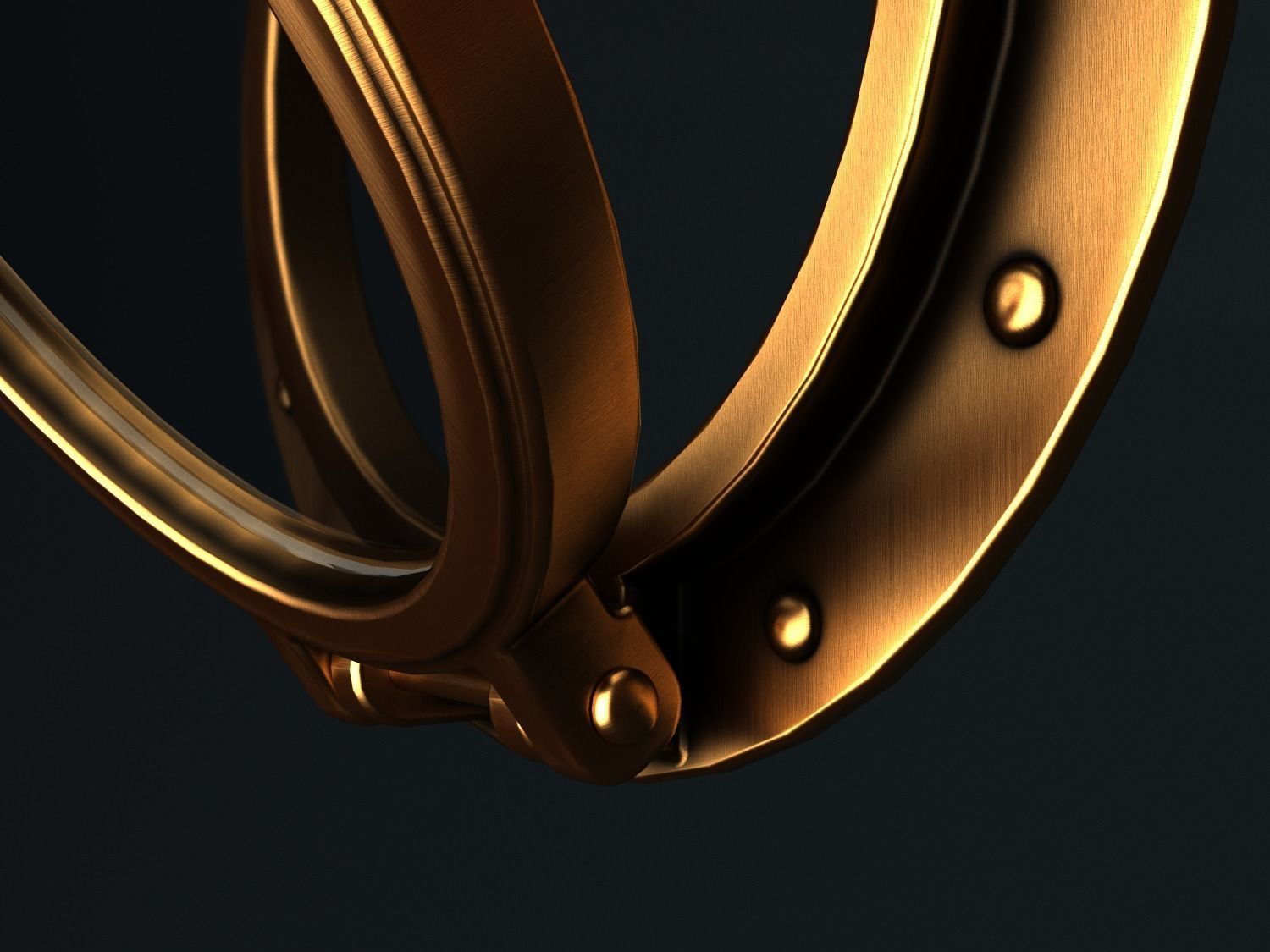 Porthole two golden portholes 3D model_7