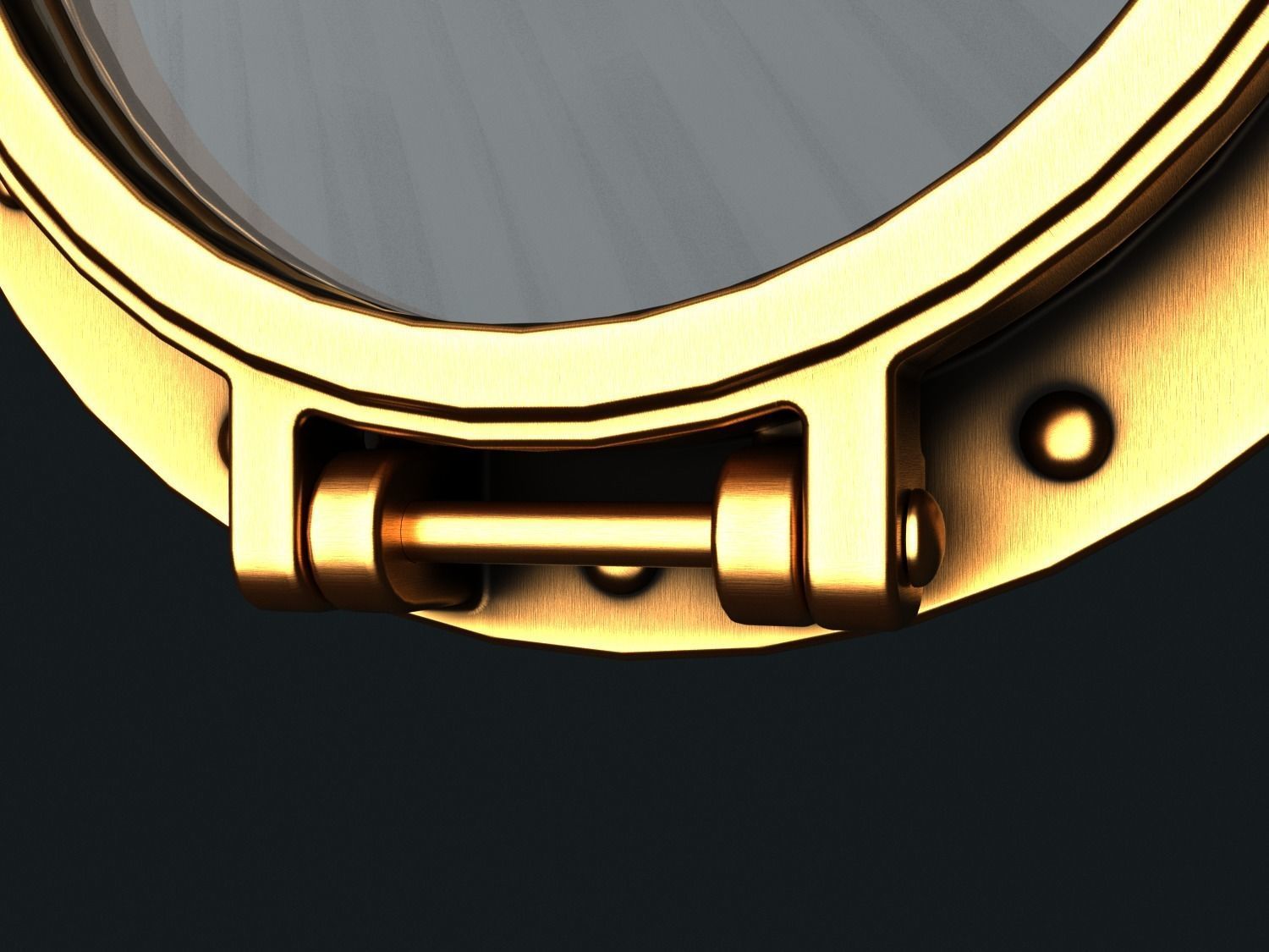 Porthole two golden portholes 3D model_4