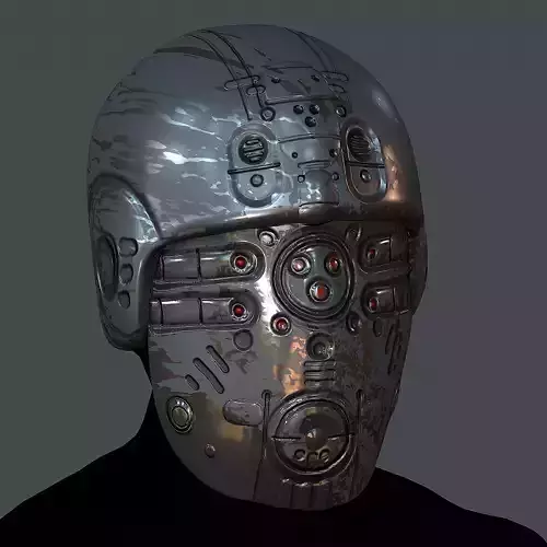 Gas mask helmet 3d model scifi Low-poly Low-poly