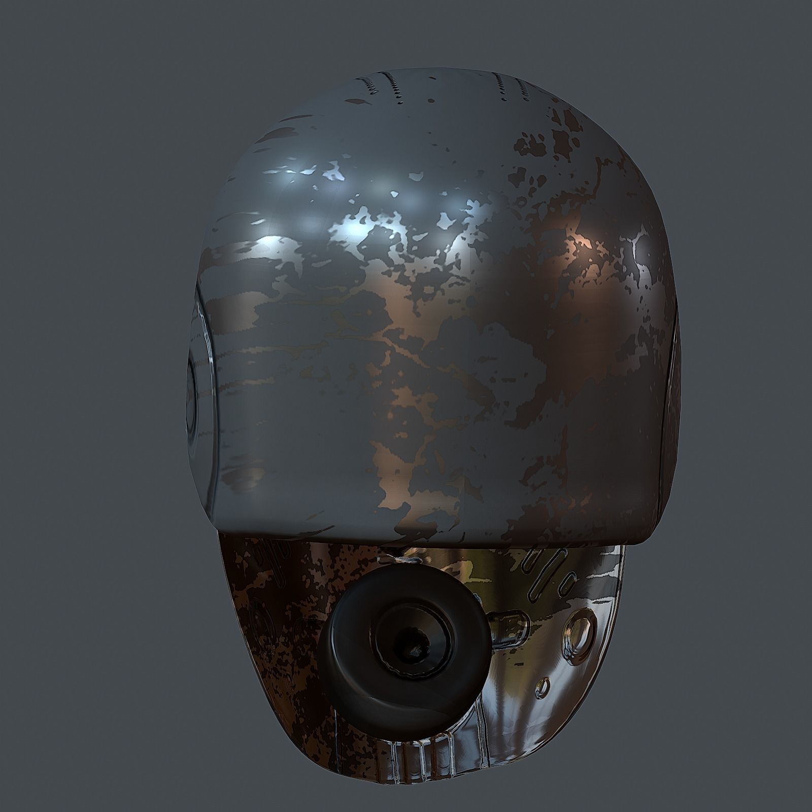 Gas mask helmet 3d model scifi Low-poly Low-poly Low-poly 3D model_5