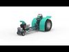  Pulling tractor with single V8 engine Scale 1 to 25 3D print model_1