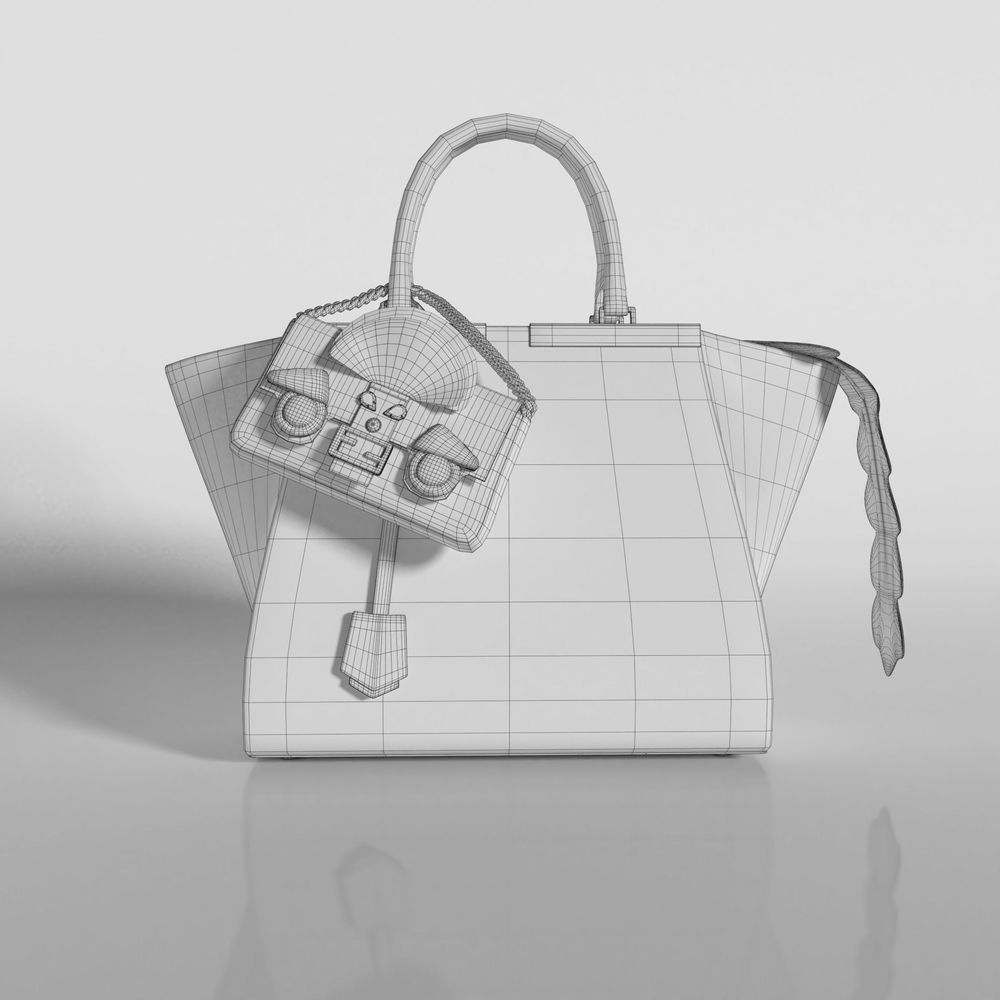 Fendi 3jours and  Micro Baguette bags -   3d Model 3D model_9