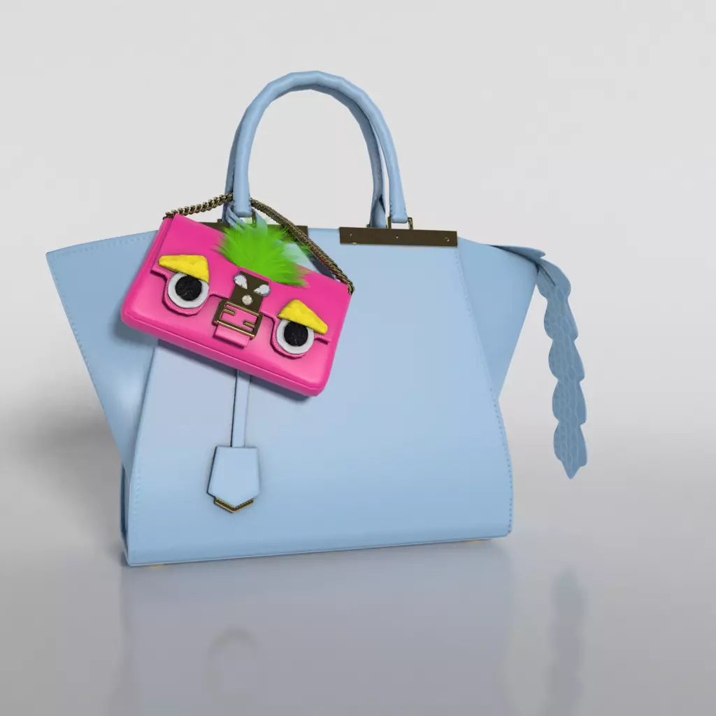 Fendi 3jours and  Micro Baguette bags -   3d Model 3D model_0