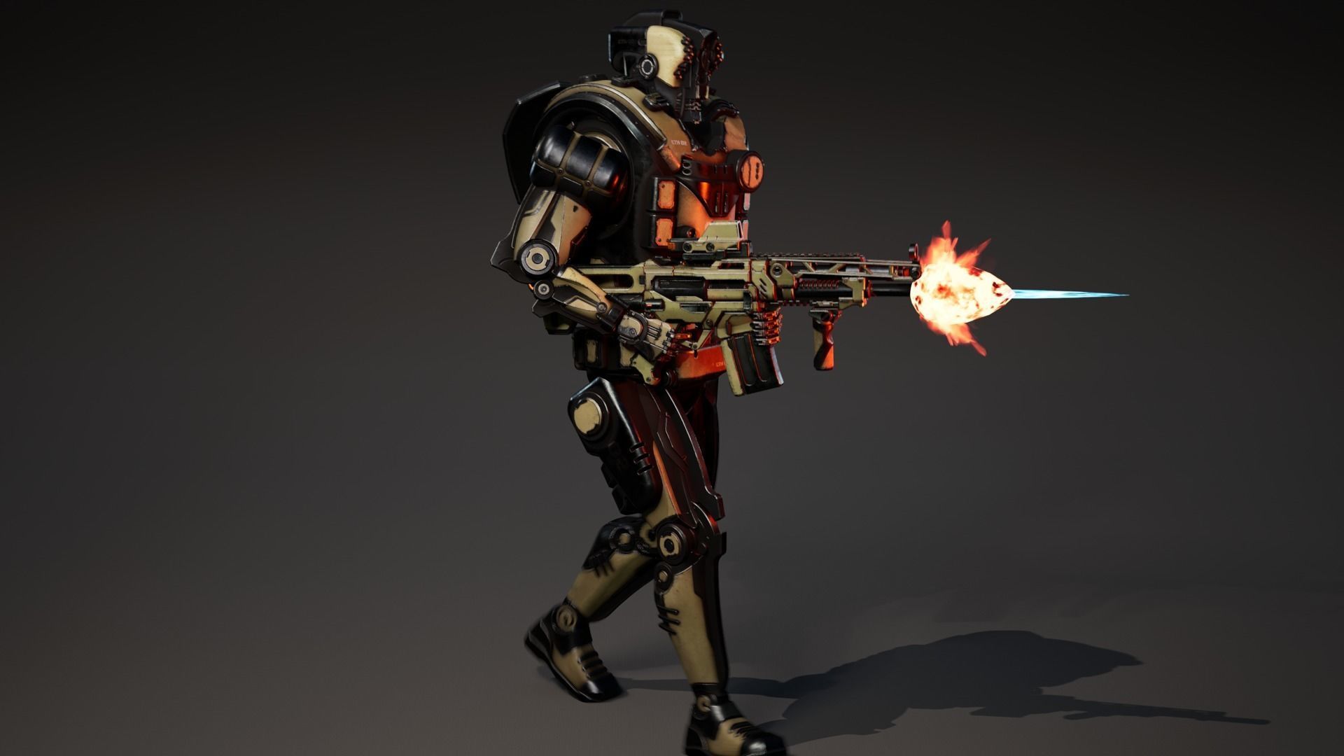 Etasphera02 assault rifle Low-poly 3D model_12