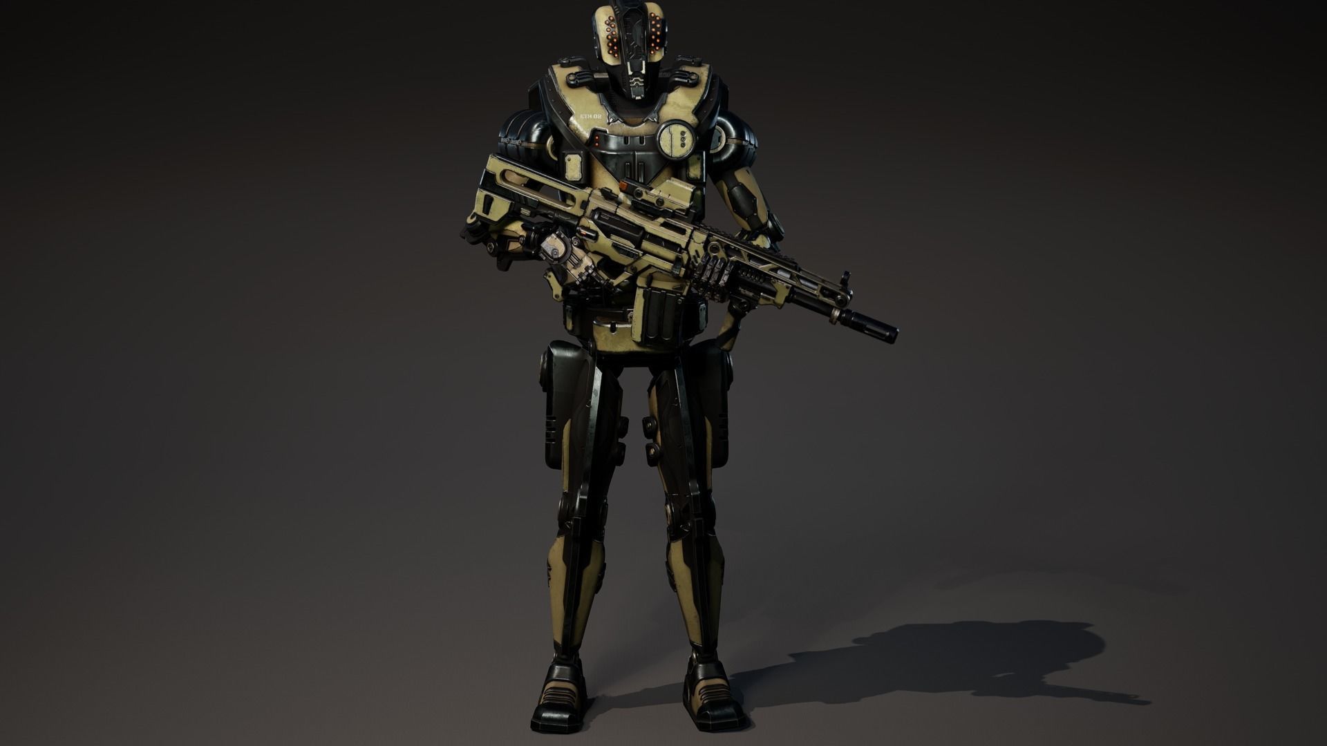 Etasphera02 assault rifle Low-poly 3D model_15