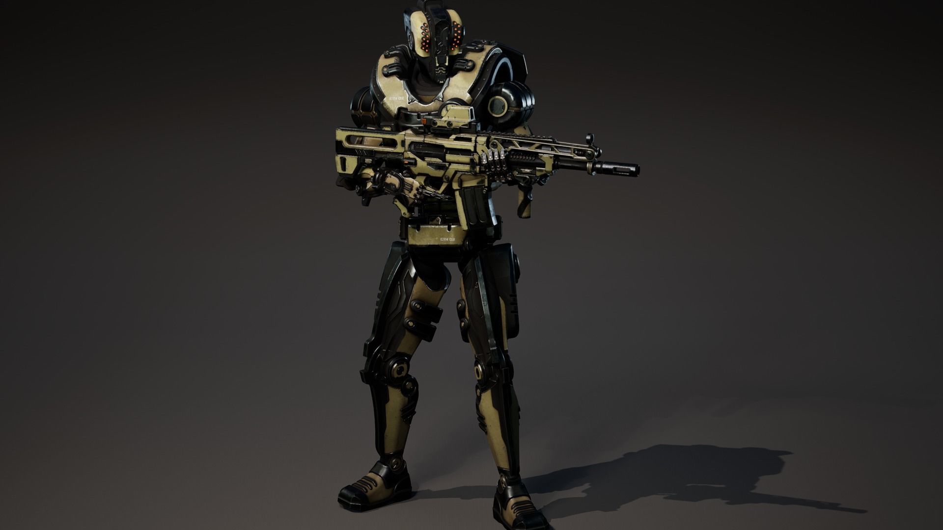 Etasphera02 assault rifle Low-poly 3D model_16