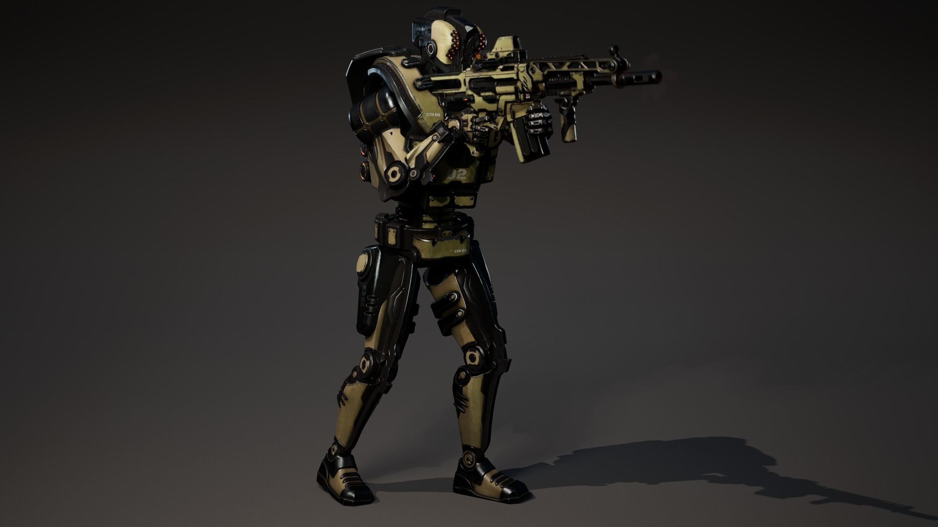 Etasphera02 assault rifle Low-poly 3D model_14