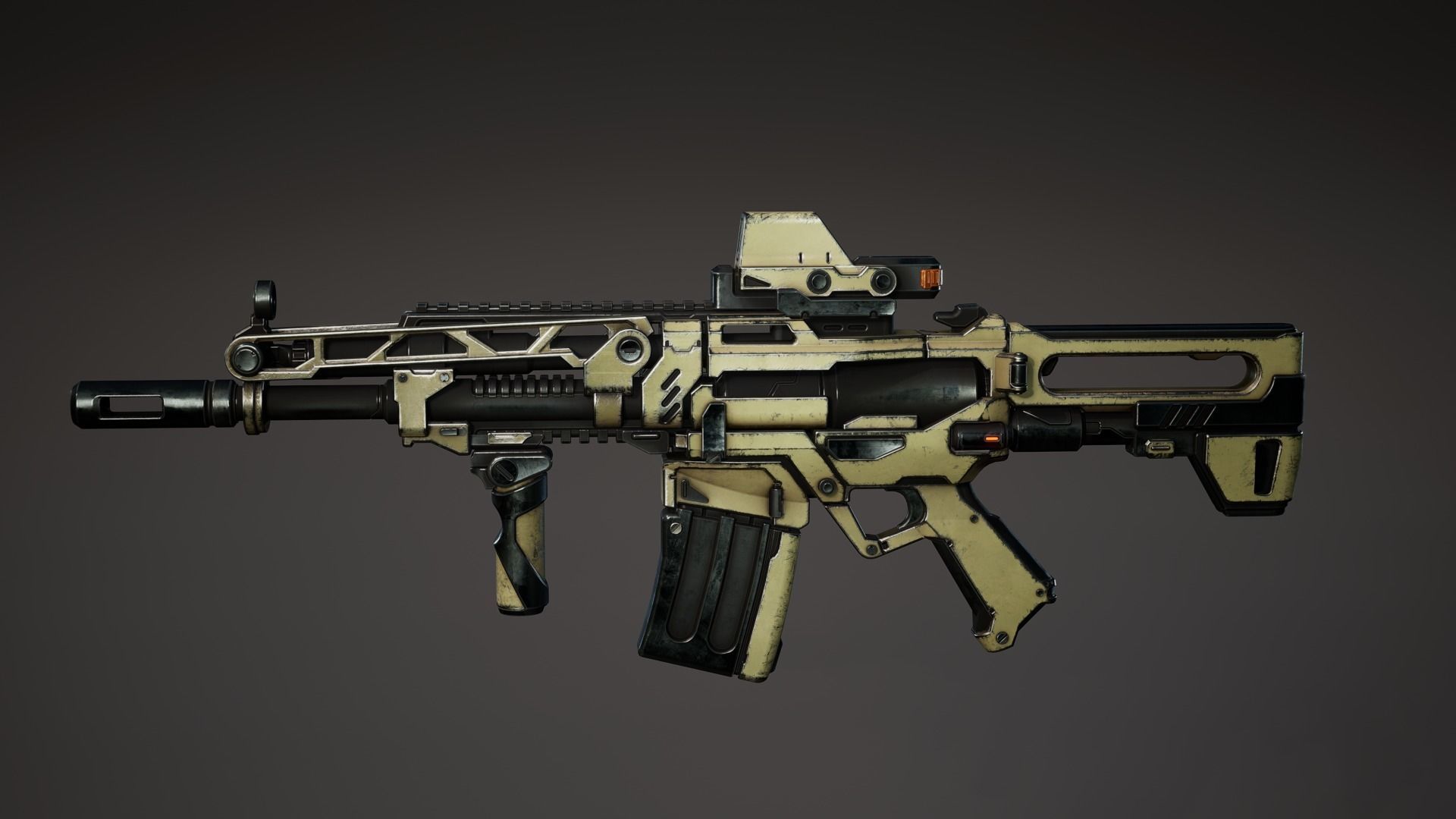 Etasphera02 assault rifle Low-poly 3D model_6