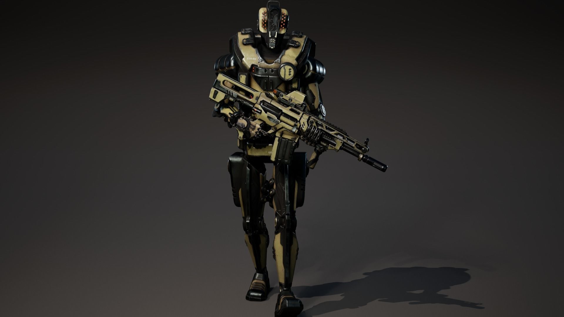 Etasphera02 assault rifle Low-poly 3D model_22