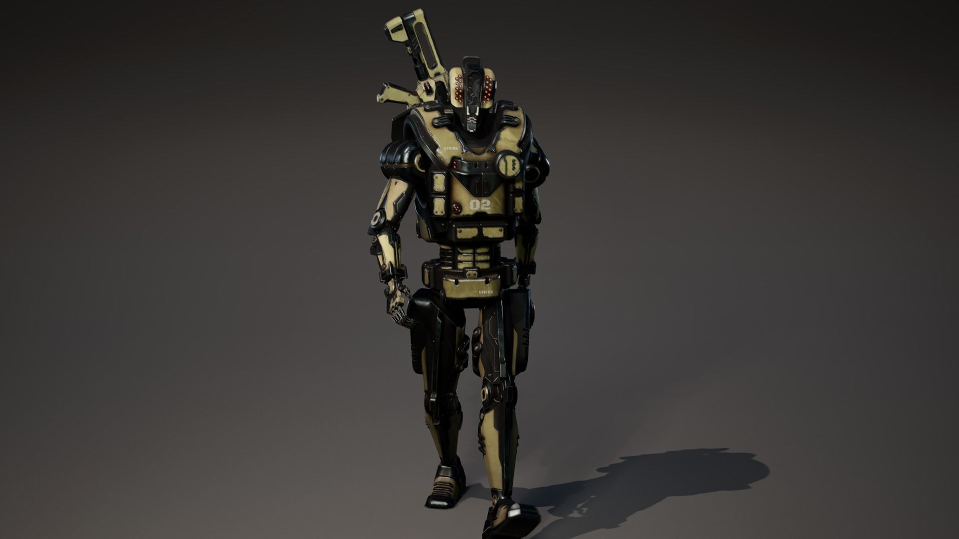 Etasphera02 assault rifle Low-poly 3D model_8