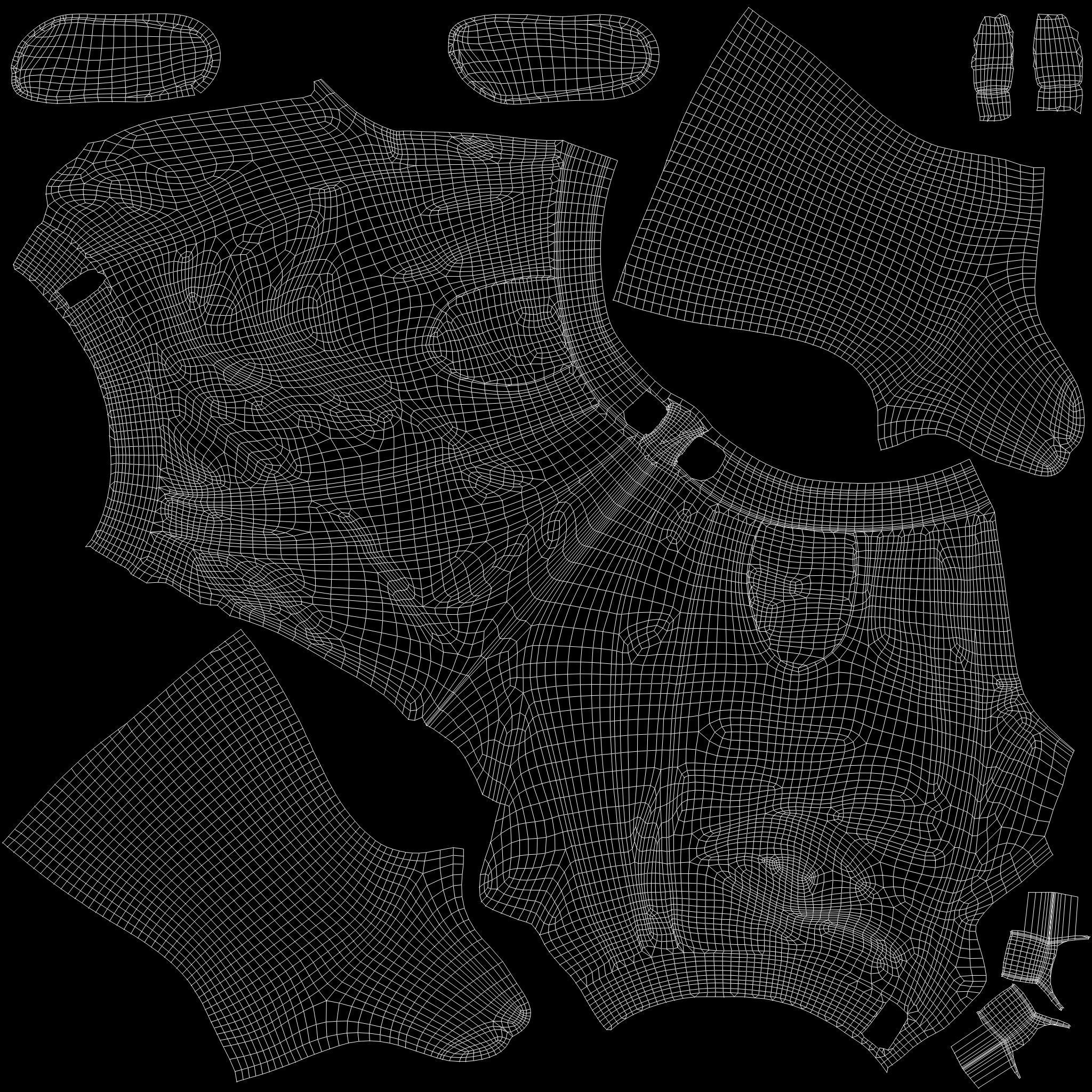 Elf Ninja Full Outfit Low-poly 3D model_14