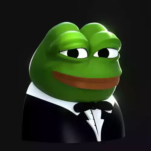 Tuxedo Pepe Low-poly 3D model