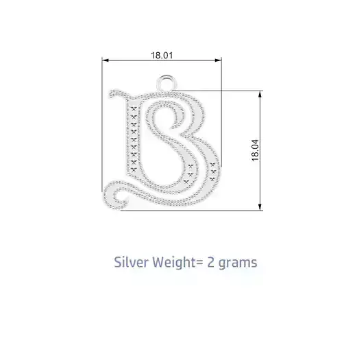 BS Name Logo Design for Pendant 3D print model