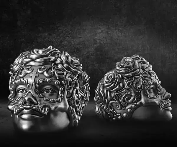 Mexican girls head mask 3d model for 3d printing 3D print model 3D print model
