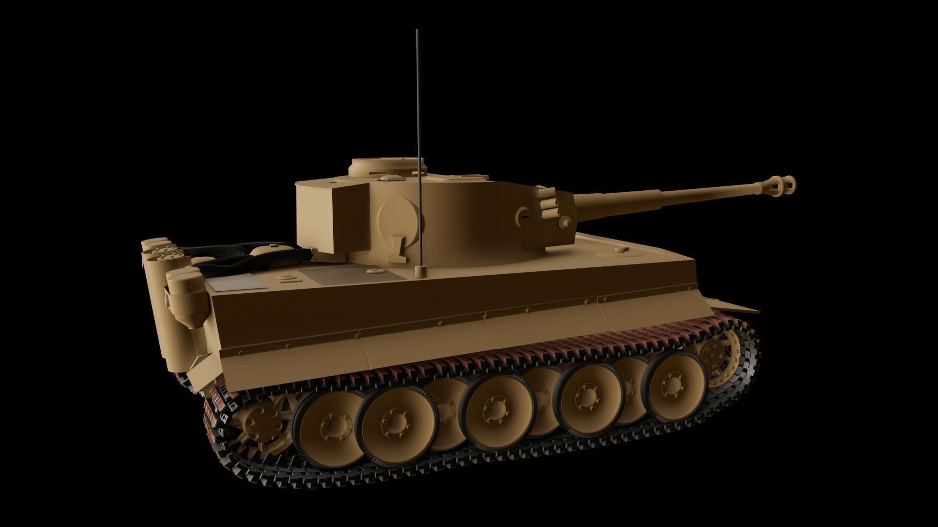 Tiger I tank Free 3D model_2