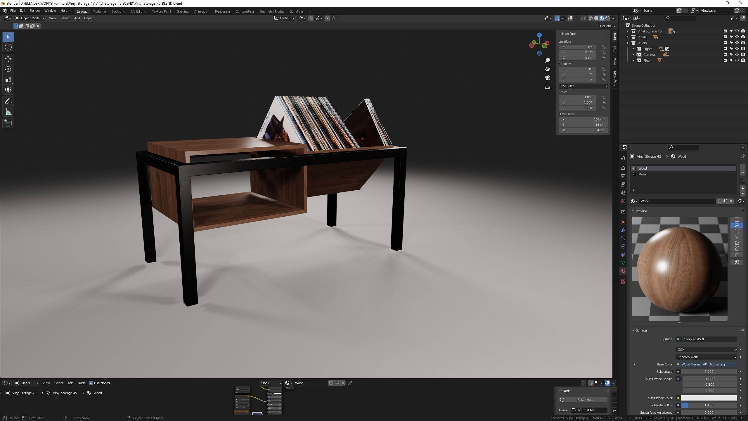 Vinyl Storage No45 3D model_11