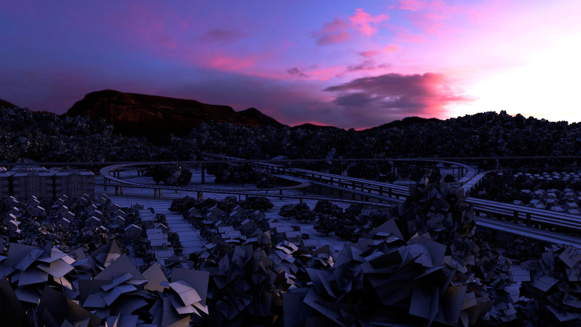 Freeway01 Suburbs 3D model_17