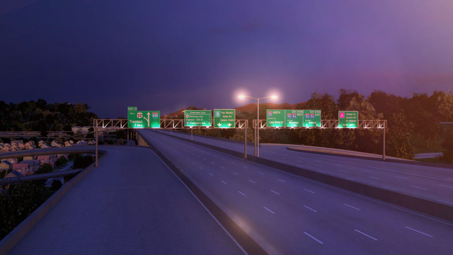 Freeway01 Suburbs 3D model_12