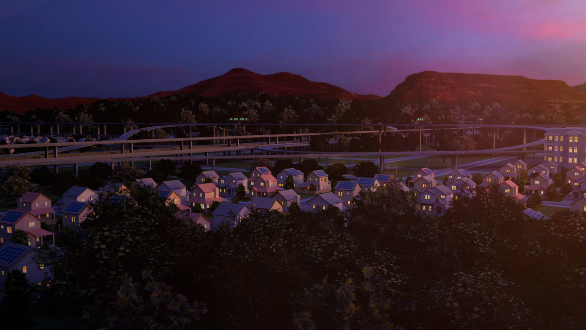 Freeway01 Suburbs 3D model_8