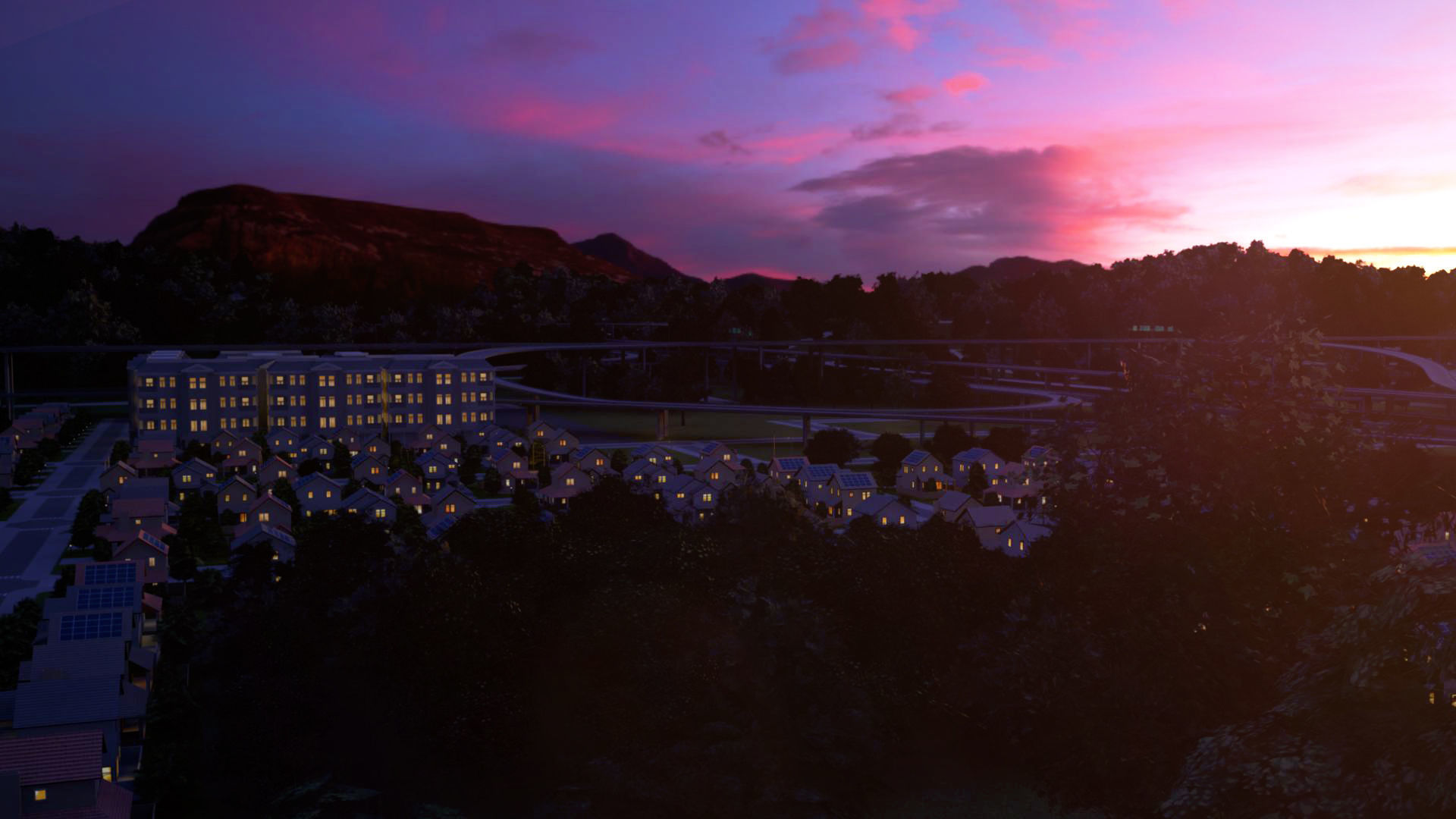 Freeway01 Suburbs 3D model_9