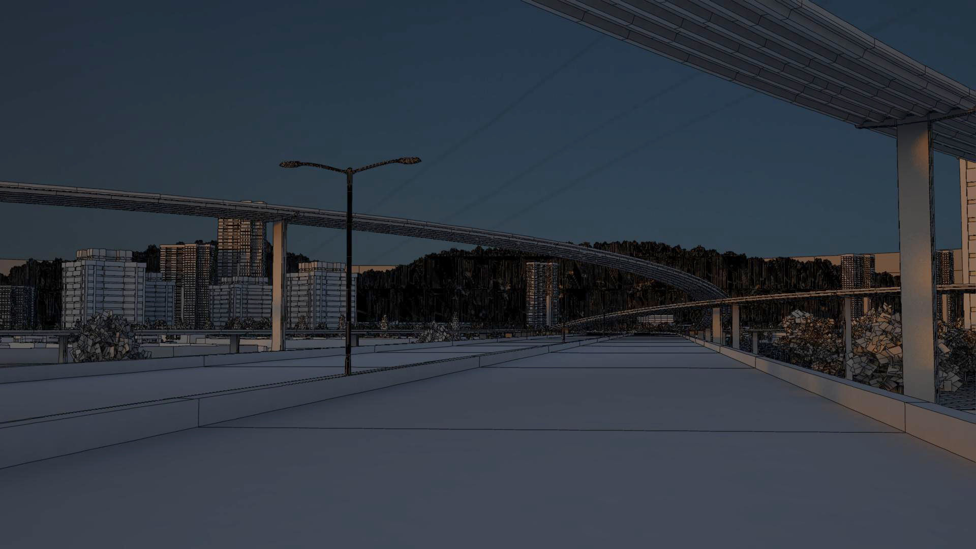 Freeway03 Suburbs 3D model_15