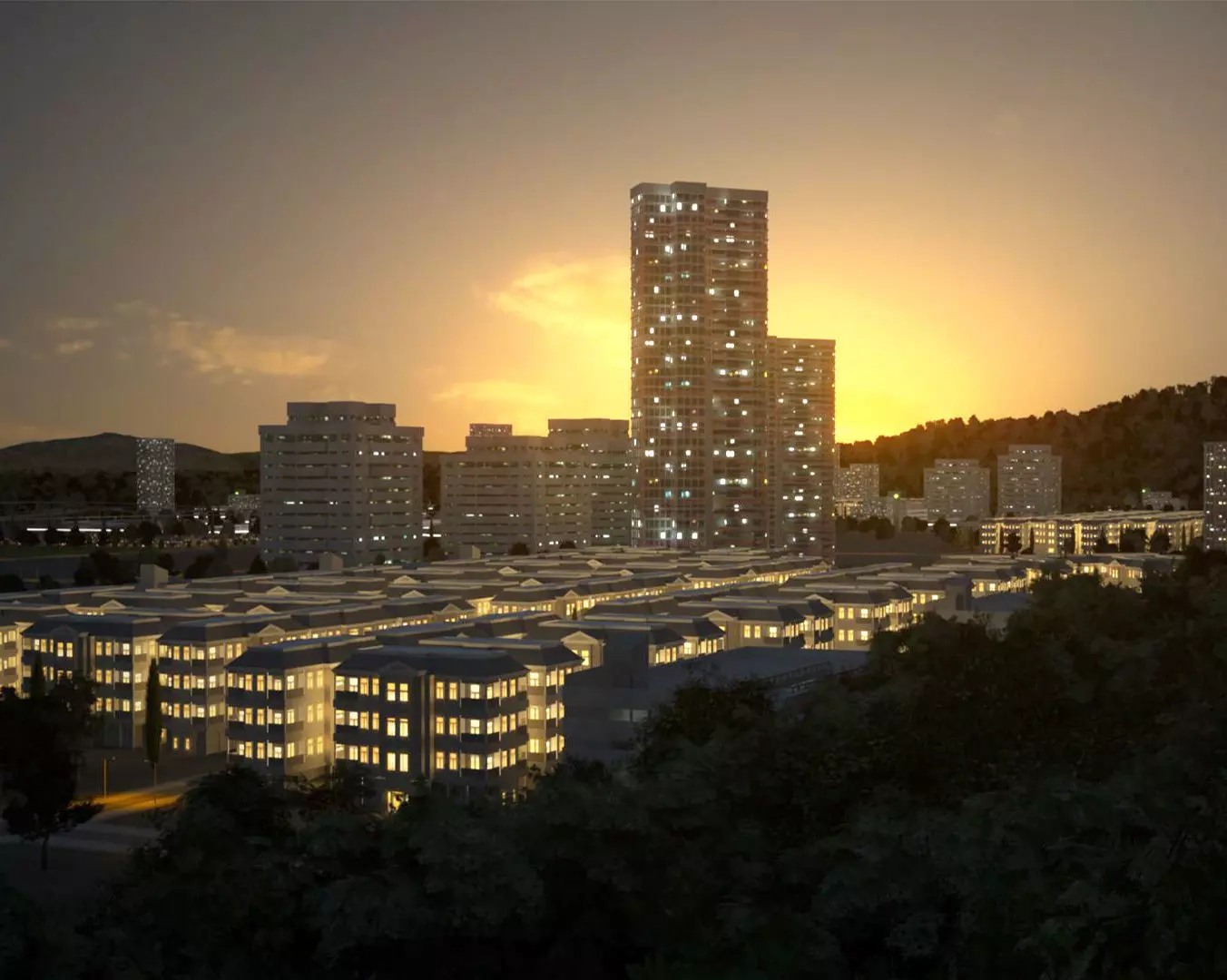 Freeway03 Suburbs 3D model_0