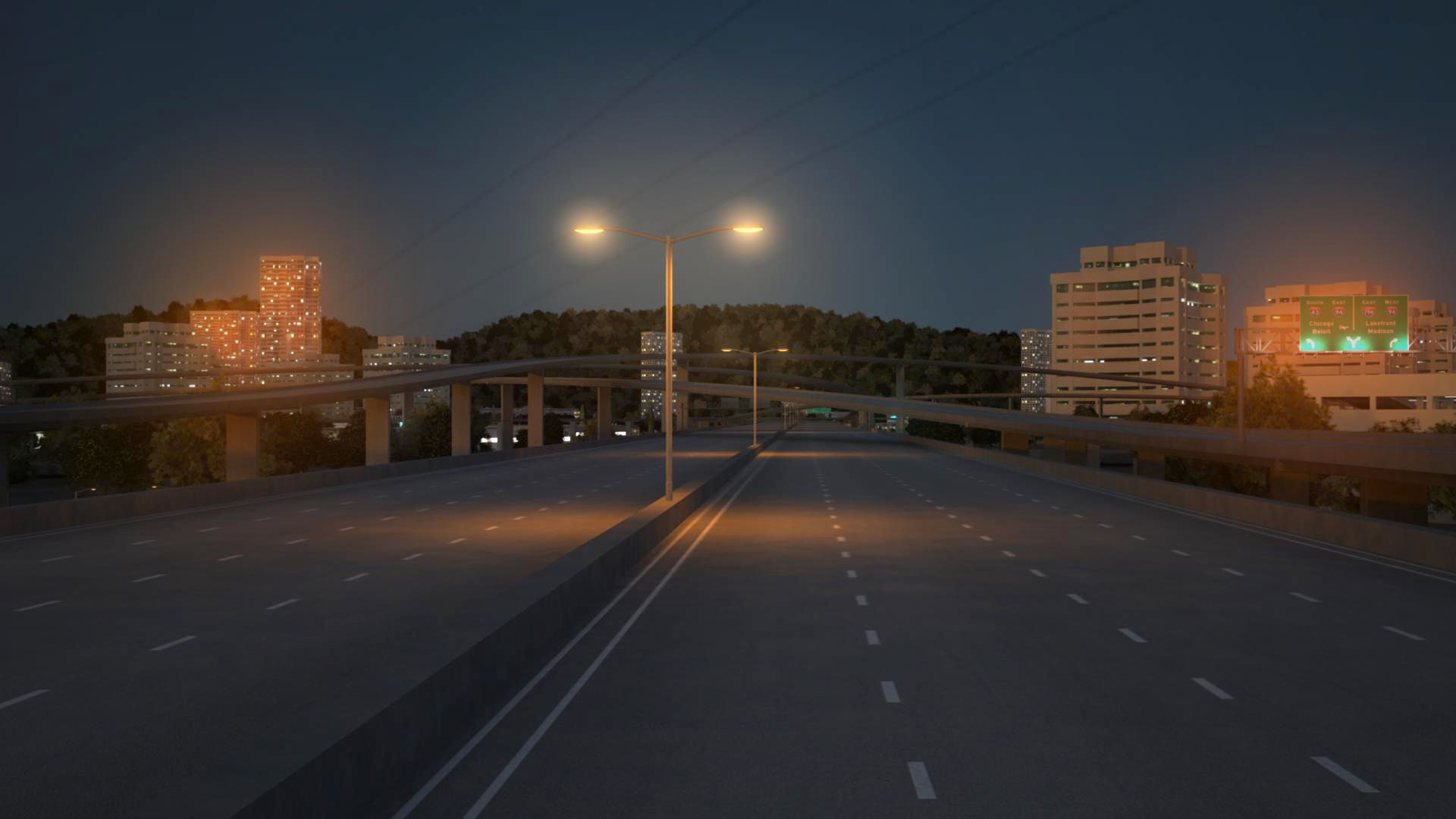 Freeway03 Suburbs 3D model_7