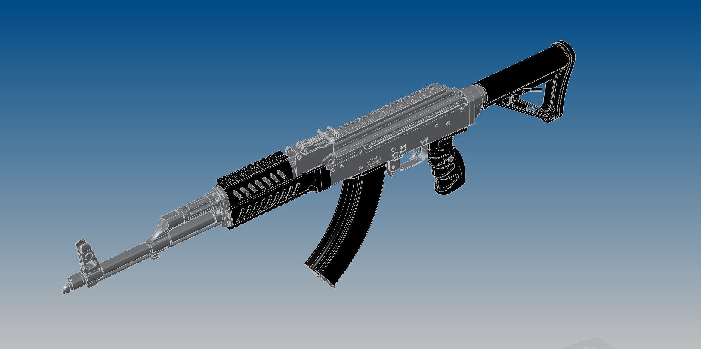 Tacticool AKM 3D model_5