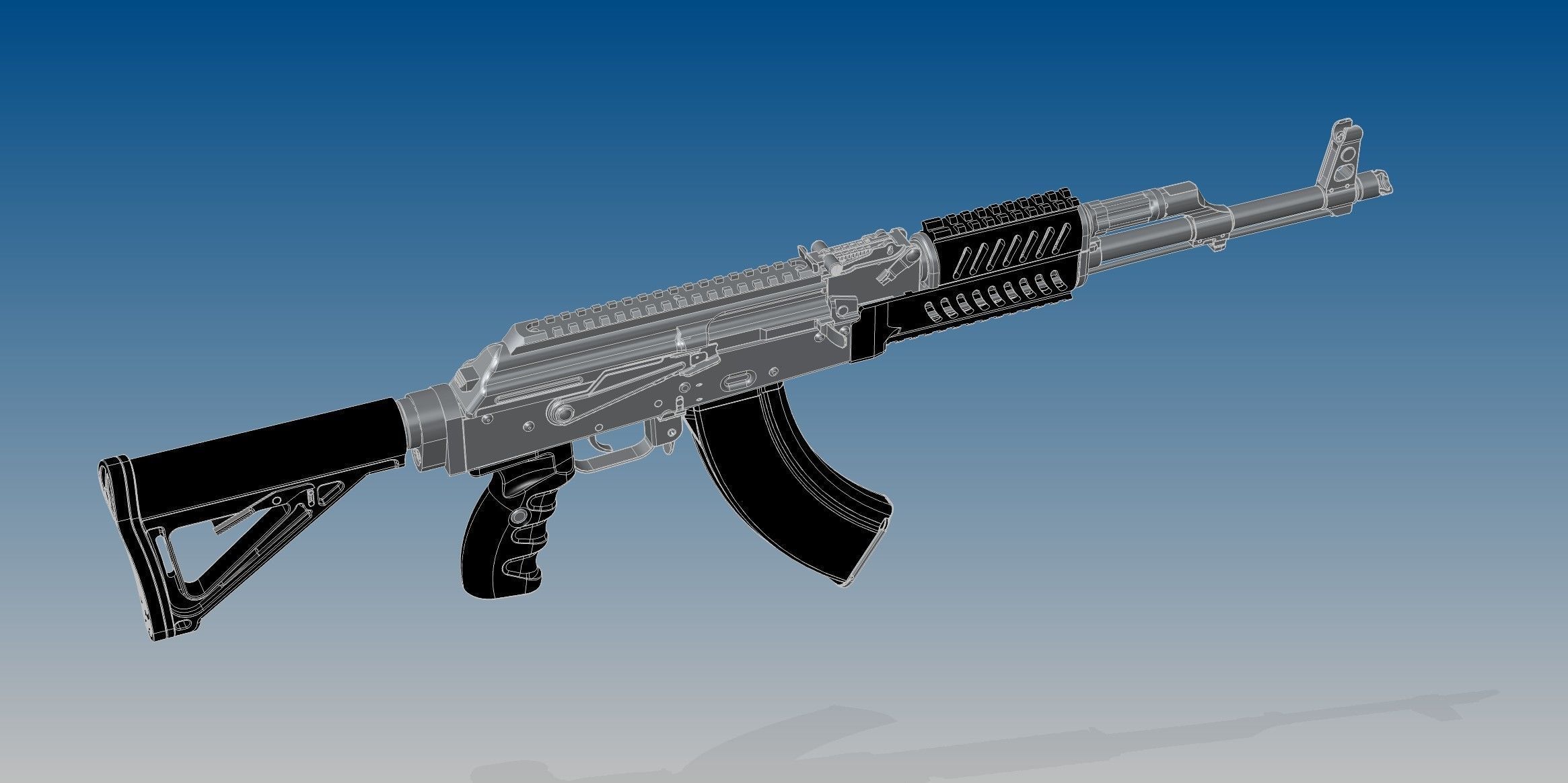 Tacticool AKM 3D model_9