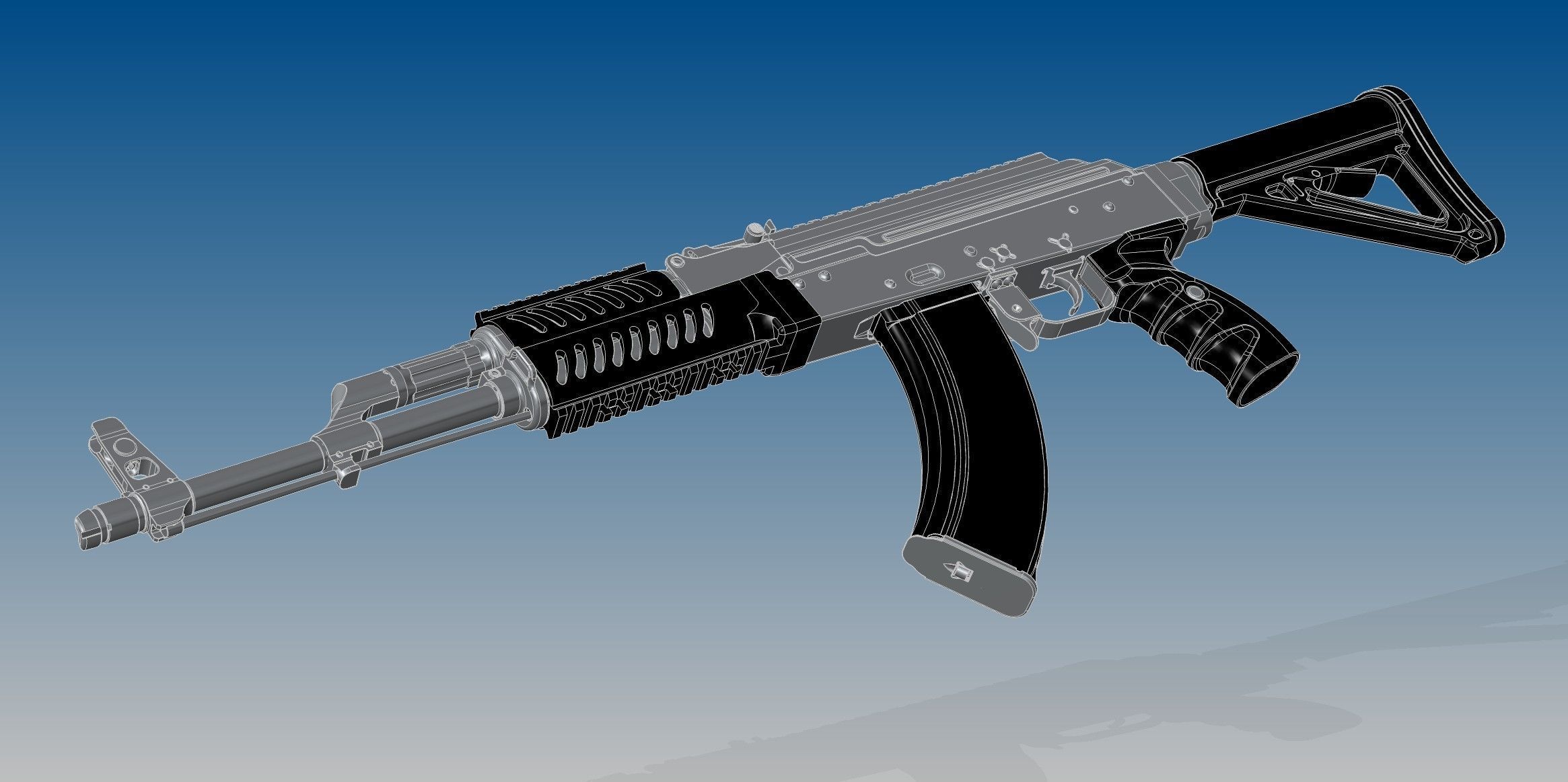 Tacticool AKM 3D model_3