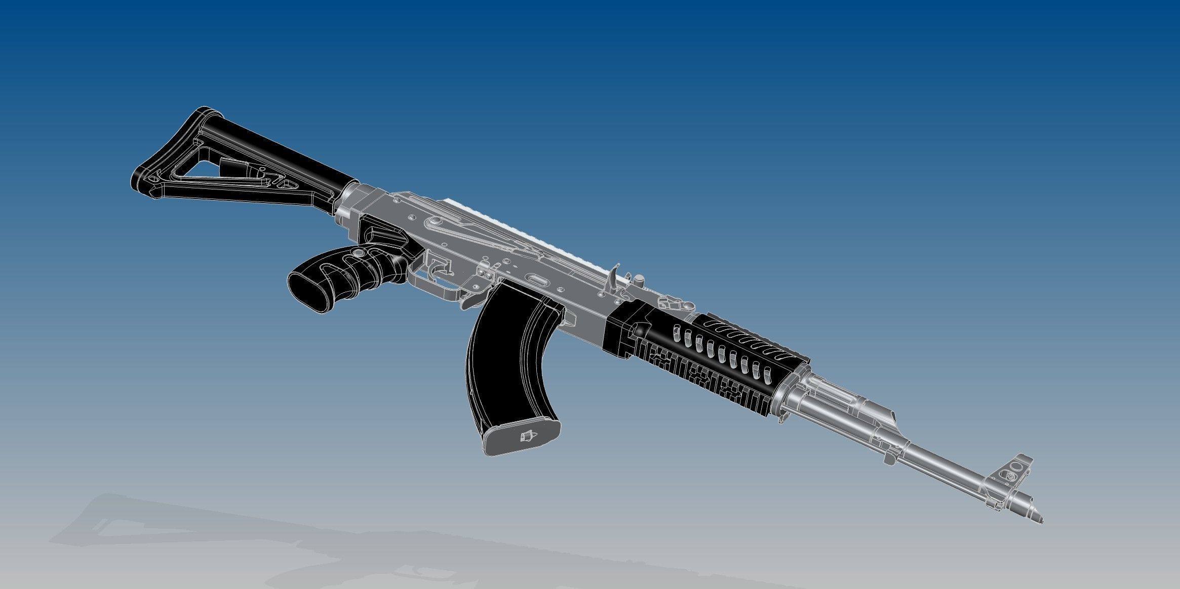 Tacticool AKM 3D model_4
