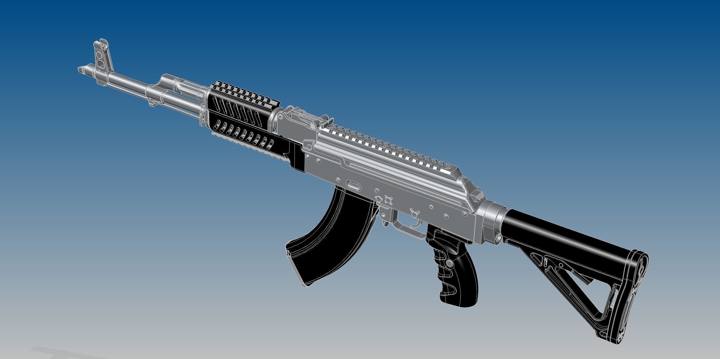 Tacticool AKM 3D model_1