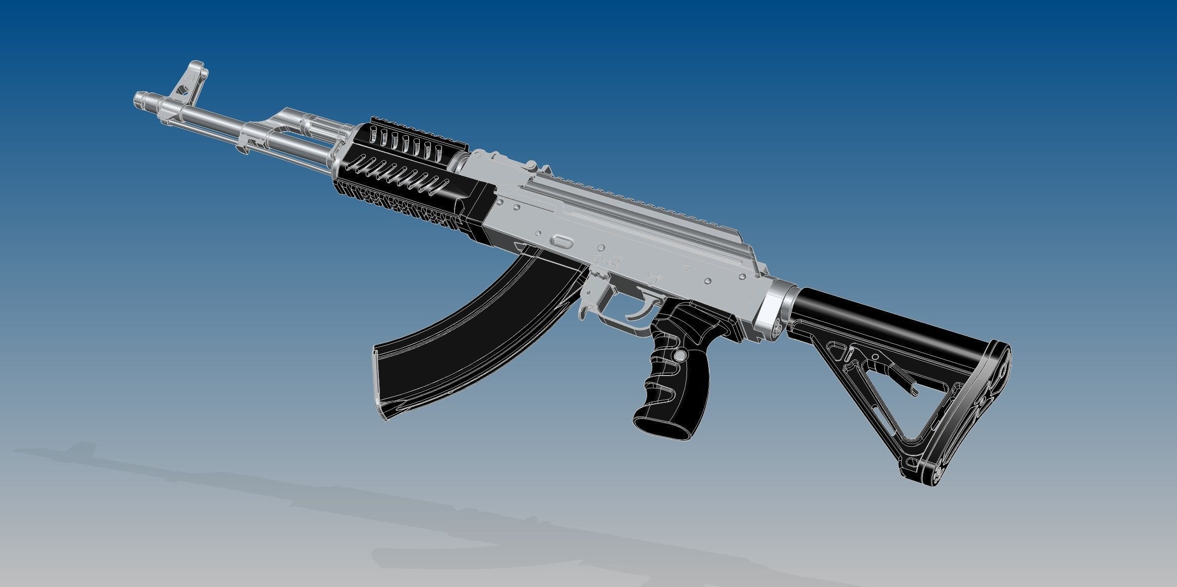 Tacticool AKM 3D model_8