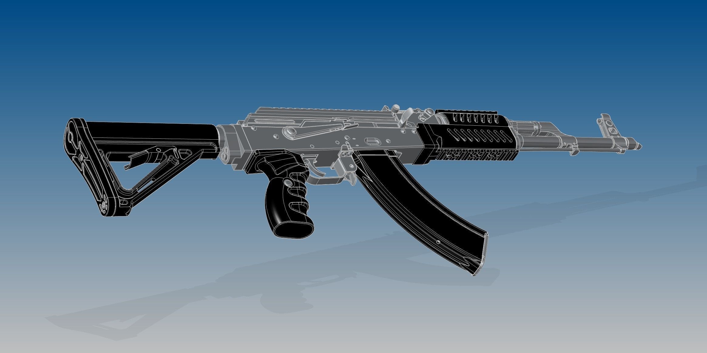 Tacticool AKM 3D model_2