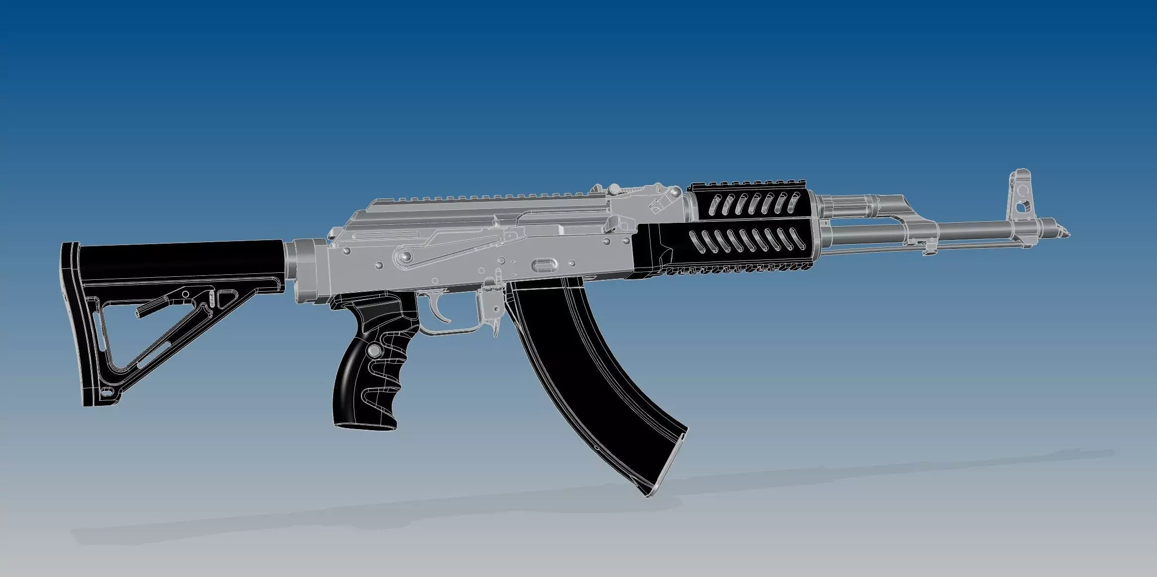 Tacticool AKM 3D model_0