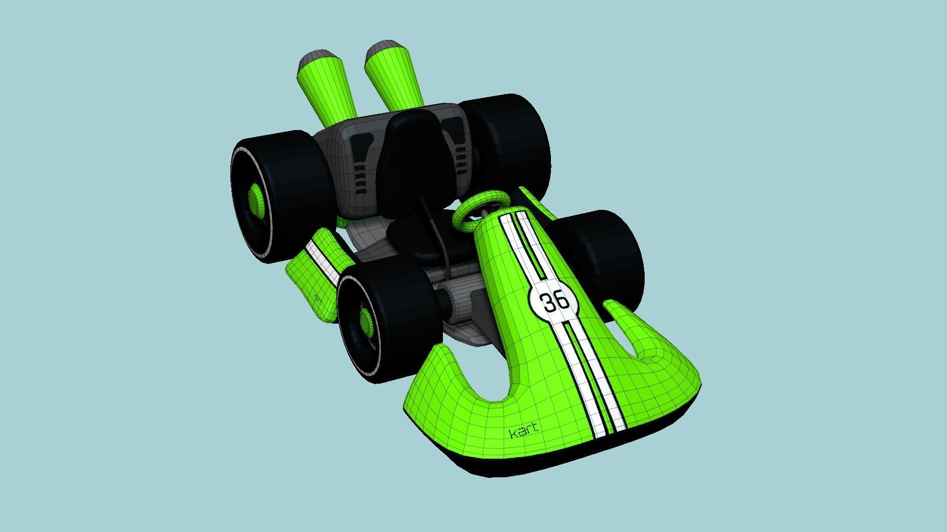 10 Cartoon Karts D Collection - Vehicle Racing Design _70