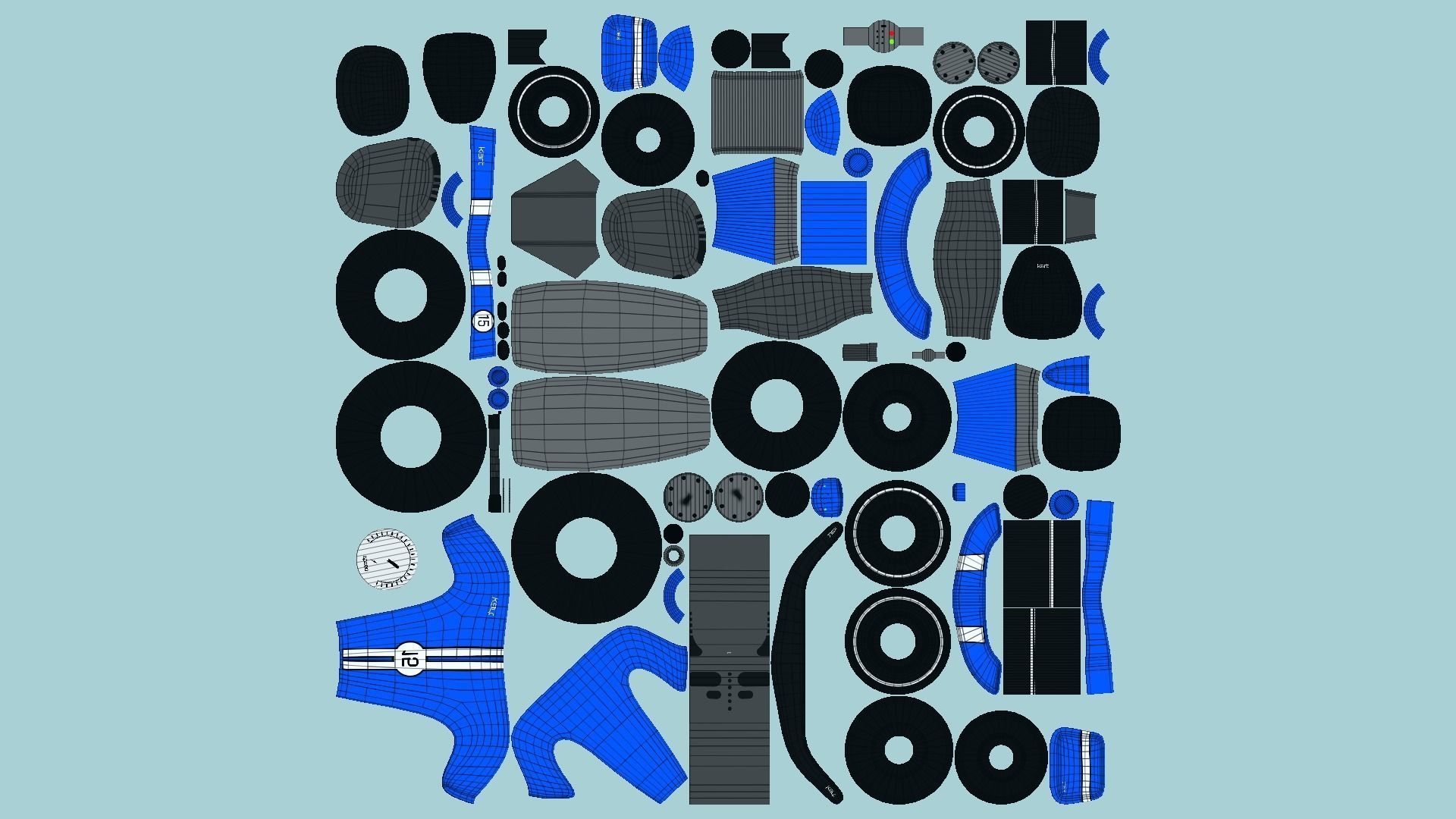 10 Cartoon Karts D Collection - Vehicle Racing Design _66