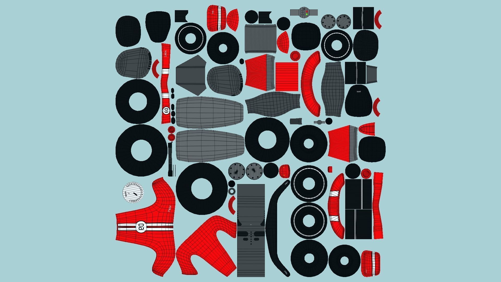 10 Cartoon Karts D Collection - Vehicle Racing Design _80