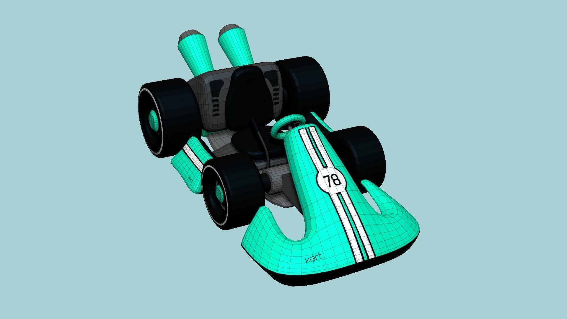 10 Cartoon Karts D Collection - Vehicle Racing Design _63