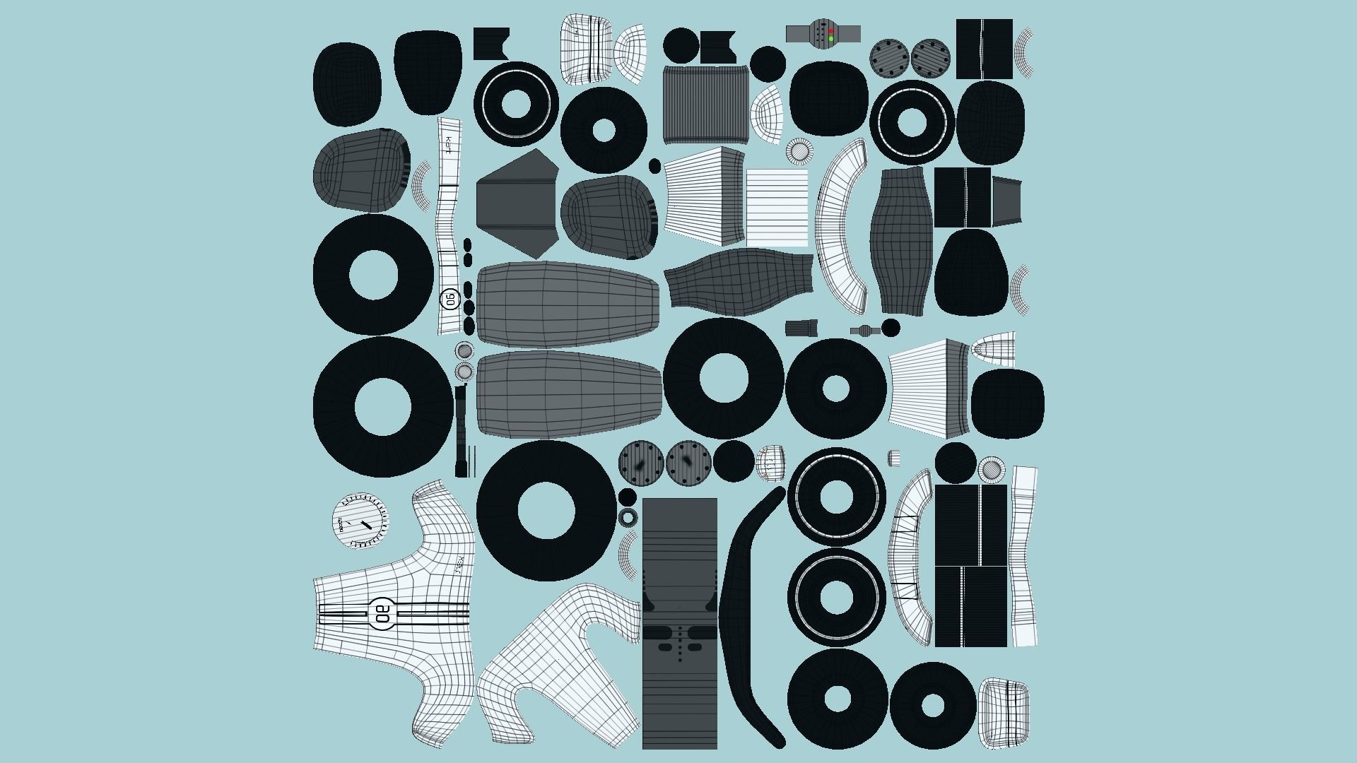 10 Cartoon Karts D Collection - Vehicle Racing Design _65