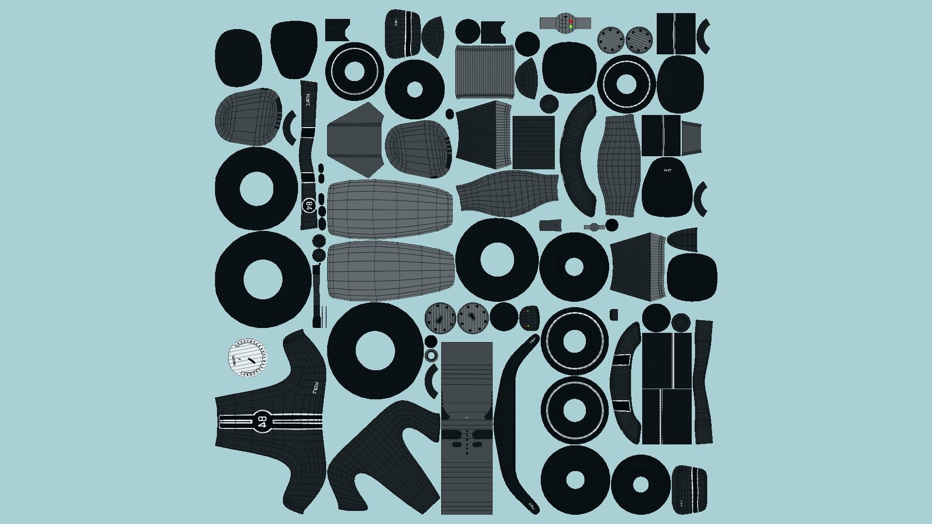 10 Cartoon Karts D Collection - Vehicle Racing Design _64